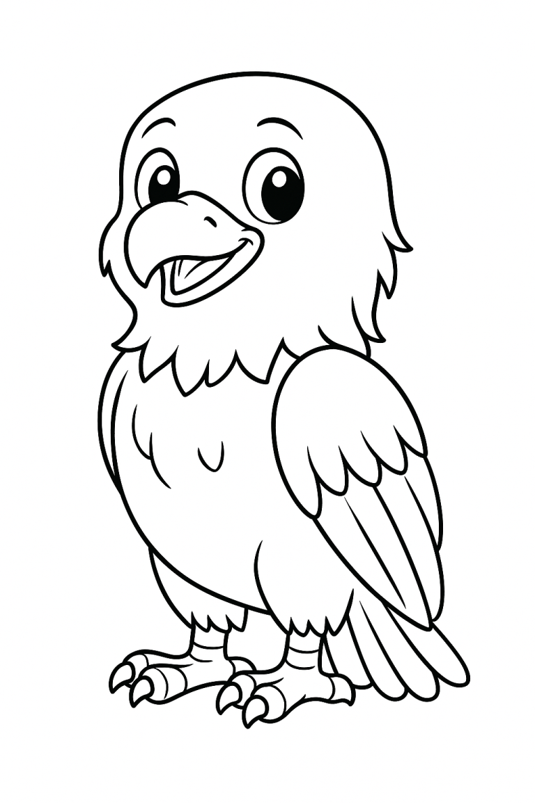 Eagle coloring page for kids