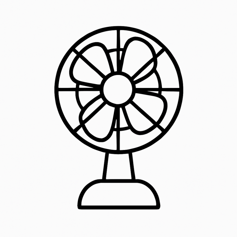 Illustration of a fan for coloring