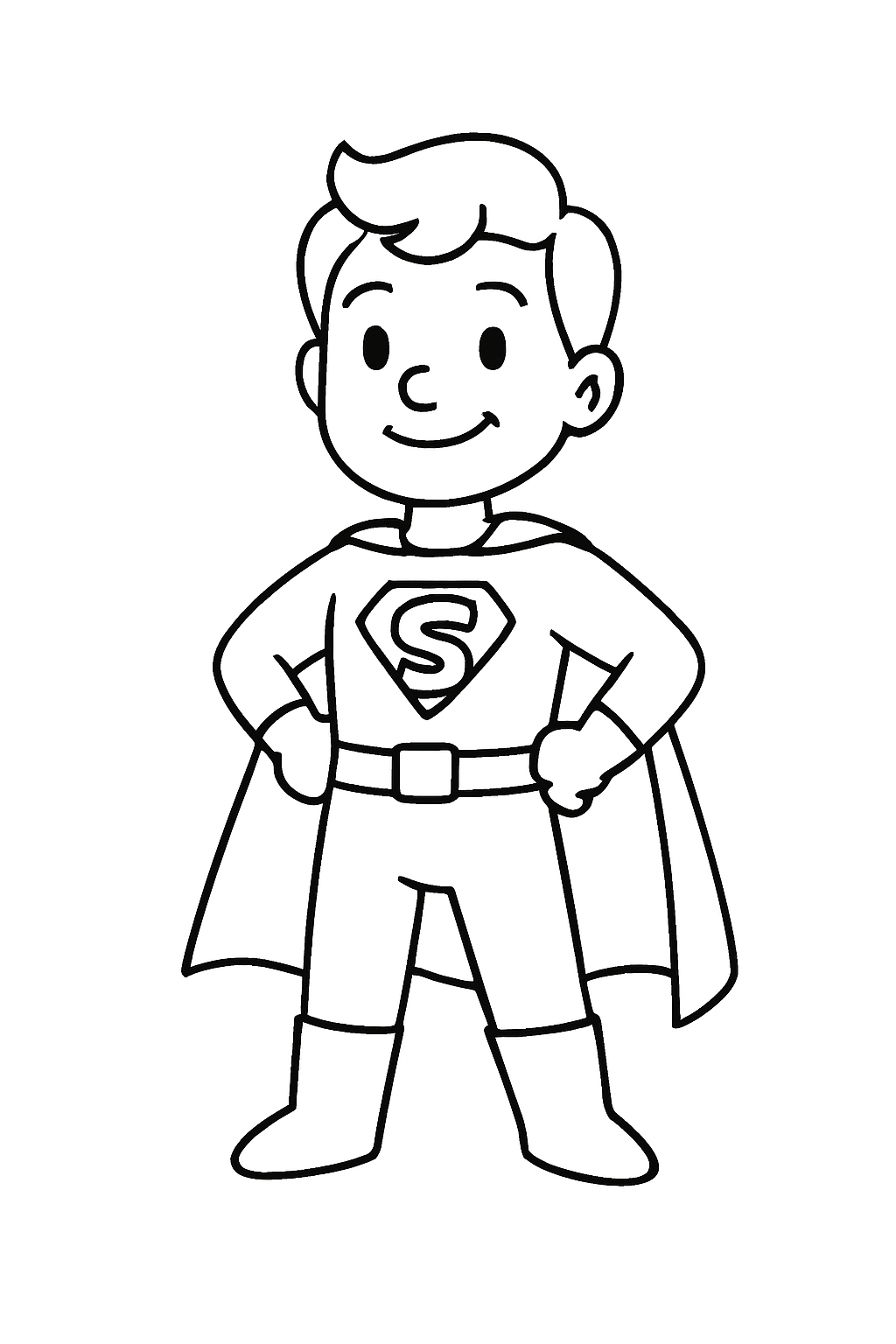 children's superhero coloring page