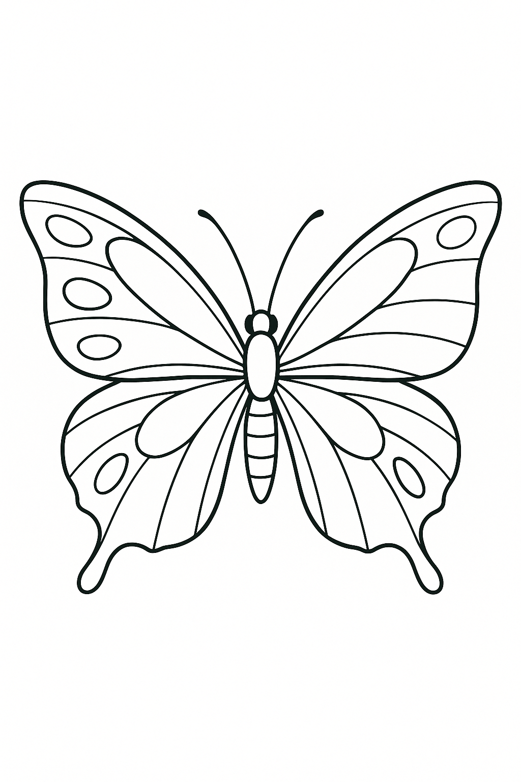 Butterfly coloring page outline for children
