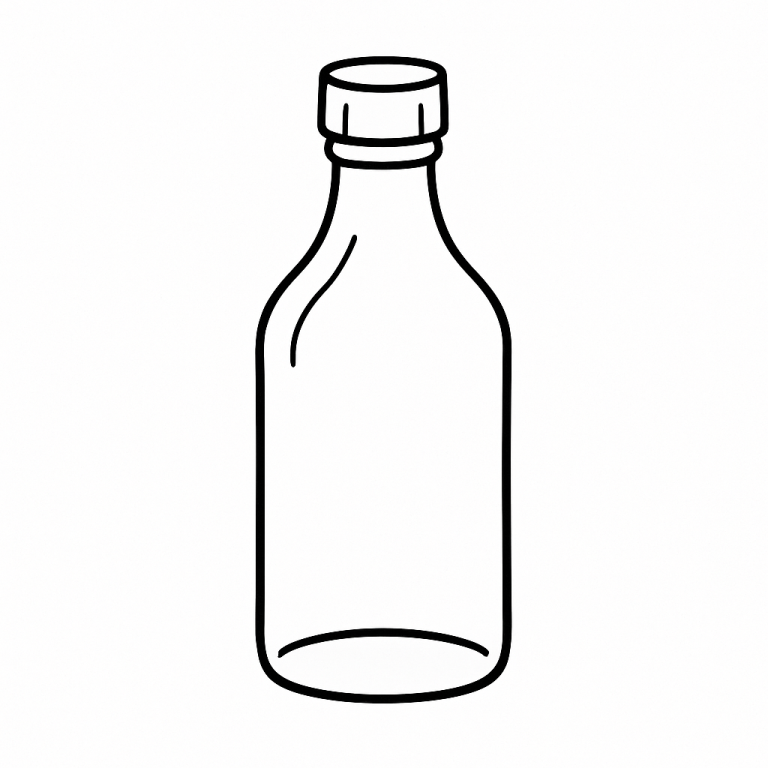 A simple bottle outline for coloring