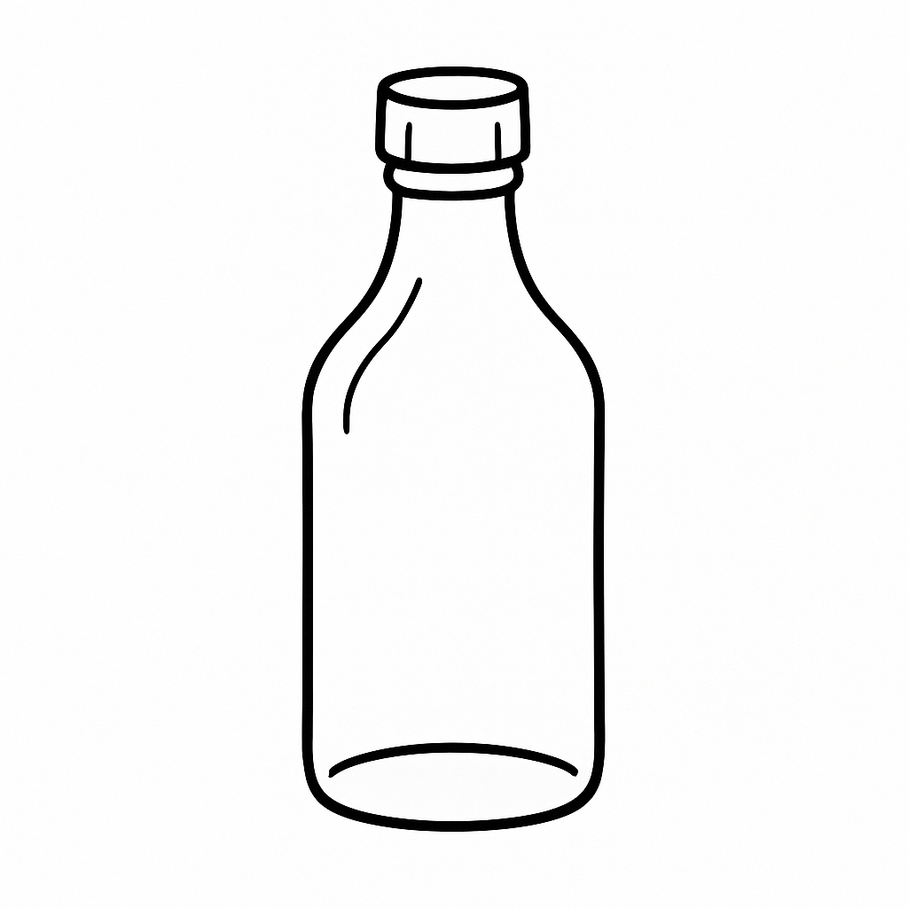 A simple bottle outline for coloring