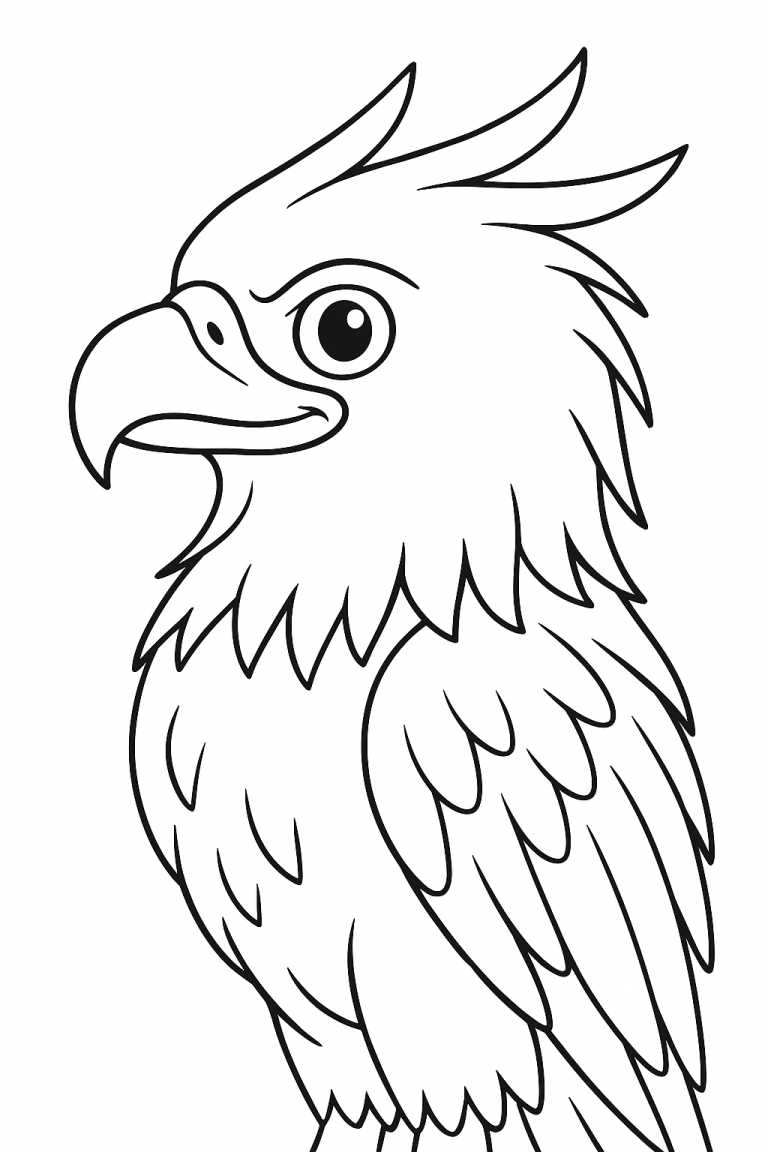 Eagle coloring page for kids