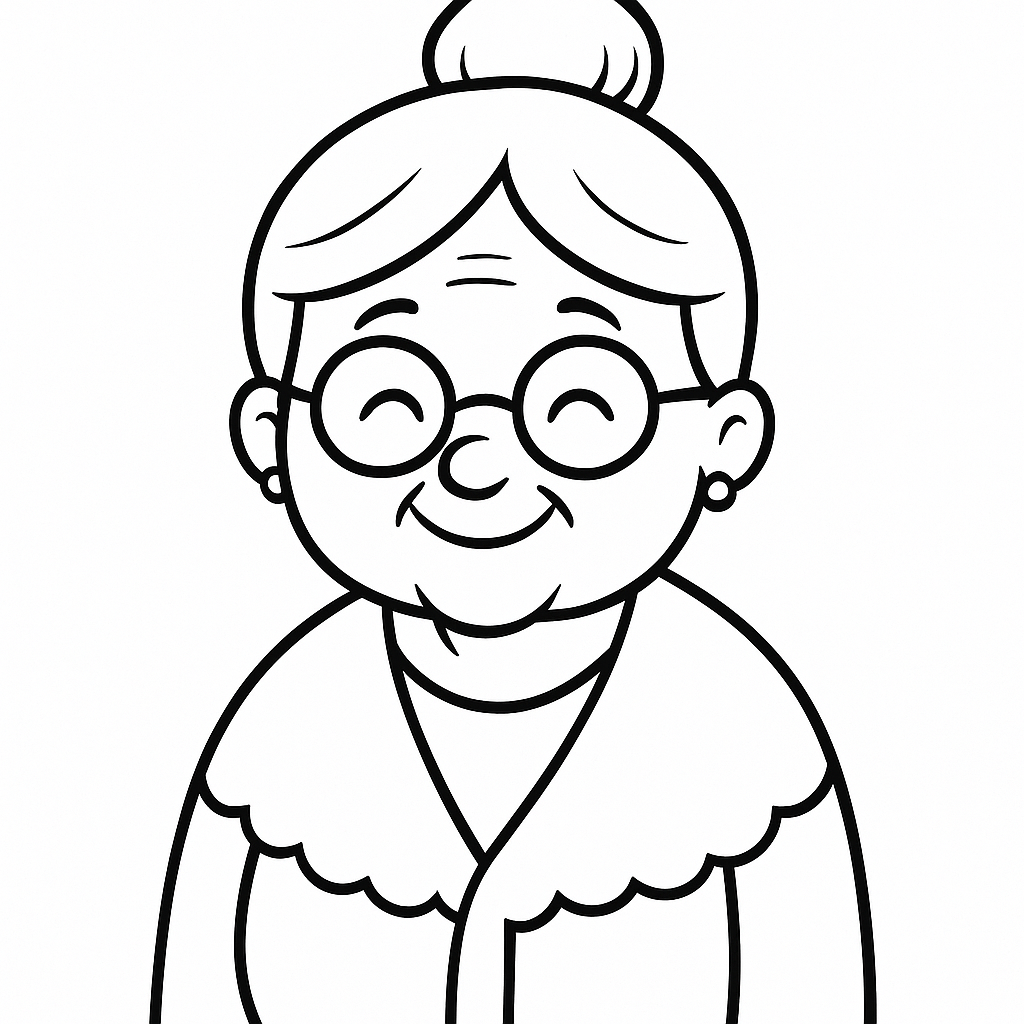 Grandmother coloring page for kids