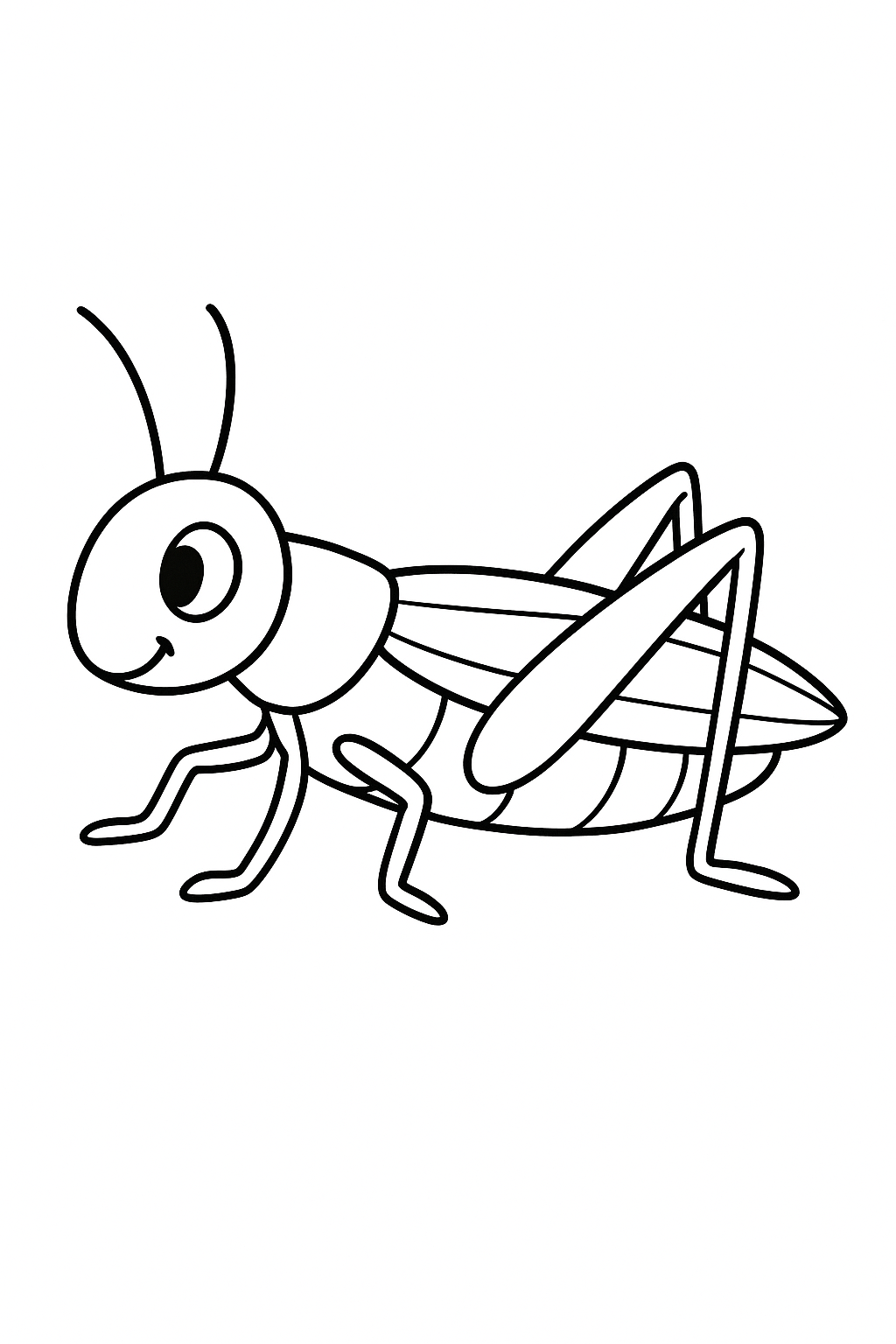 Grasshopper outlined for coloring