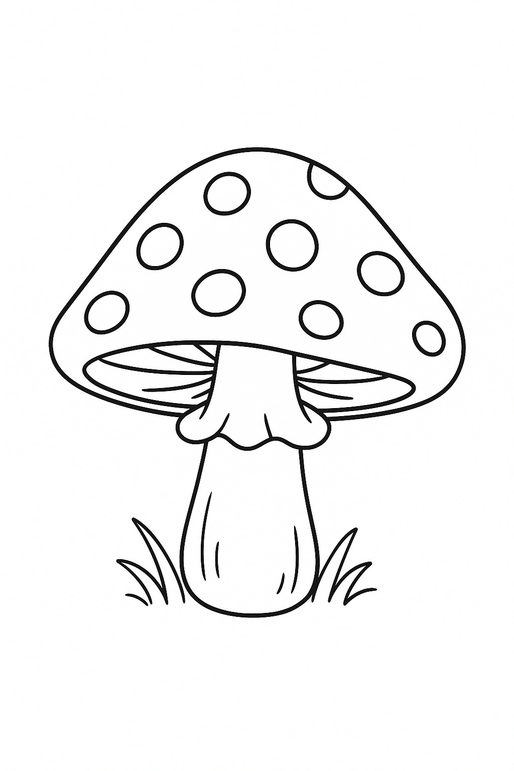 Mushroom coloring page for children