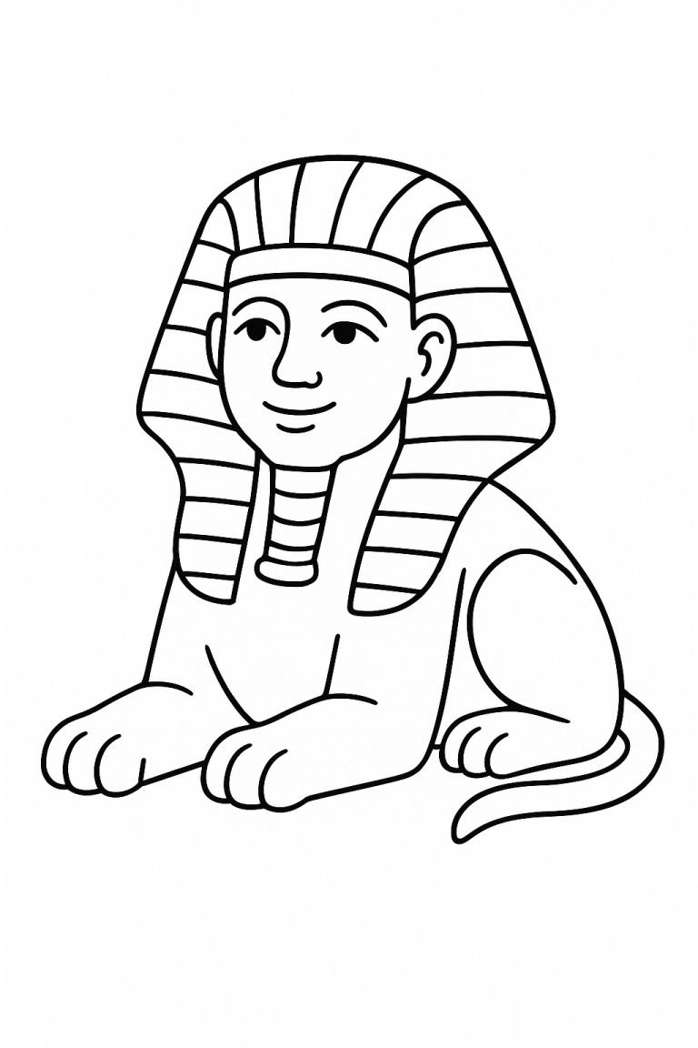 Sphinx coloring page for kids