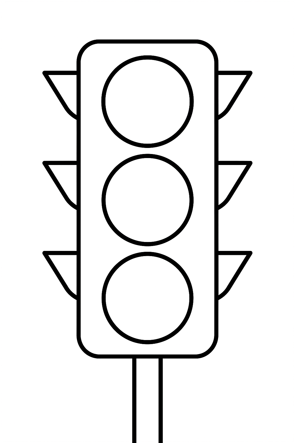 Traffic light coloring page for kids