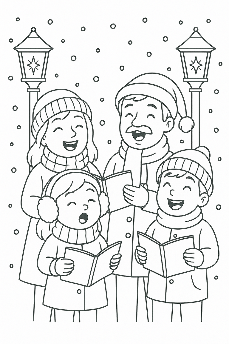 Children singing Christmas carols