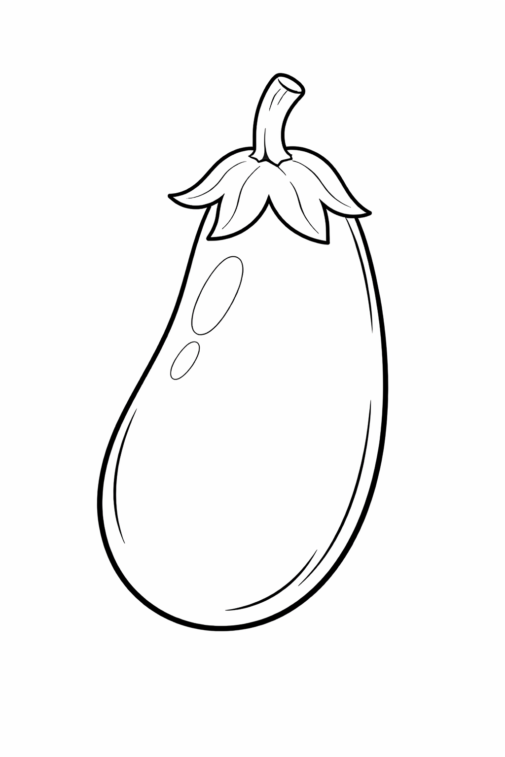 Eggplant coloring page for children's activity