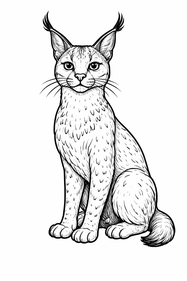 Lynx coloring page for kids