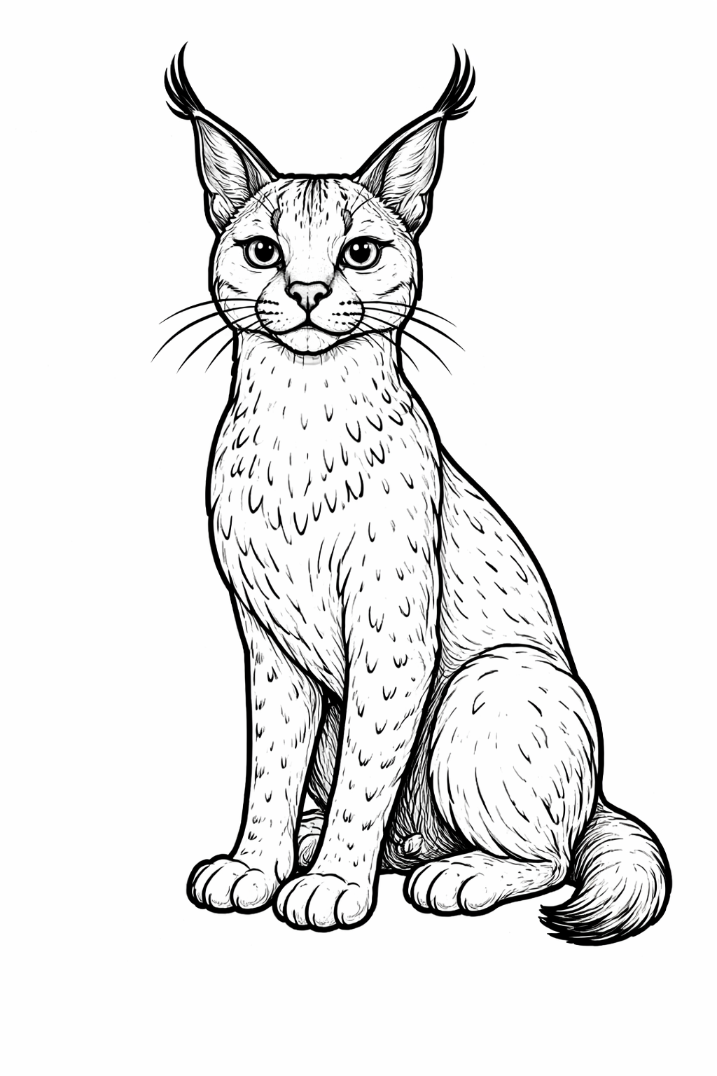Lynx coloring page for kids